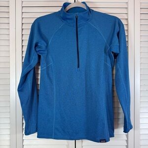 Patagonia Women's Capilene Midweight Baselayer Thermal Top Zip Neck Blue Size XS